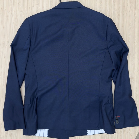 H&M Slim Fit Blue Double Breasted Suit Jacket - size 42R - Picture 5 of 6